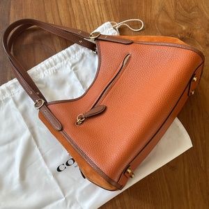 COACH Lori Mixed Leather Shoulder Bag